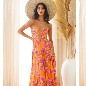 Runaway the label orchid maxi dress M- NWT!